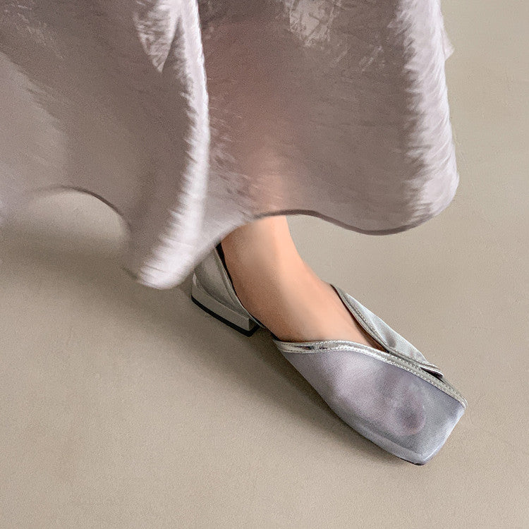 Karin Luna In Stock Spot Goods  Square Toe Mesh Sandals