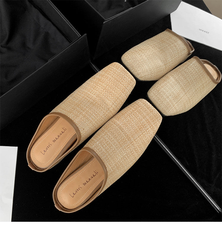 Karin Luna In Stock Spot Goods Baotou Vacation Style Height-Increasing Slippers