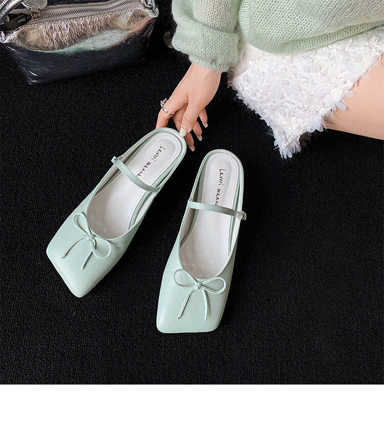 Karin Luna Hot-Selling Derivative Edition~Comes with data plan included Must-have Butterfly Knot Closed-Toe Height-Increasing Slippers