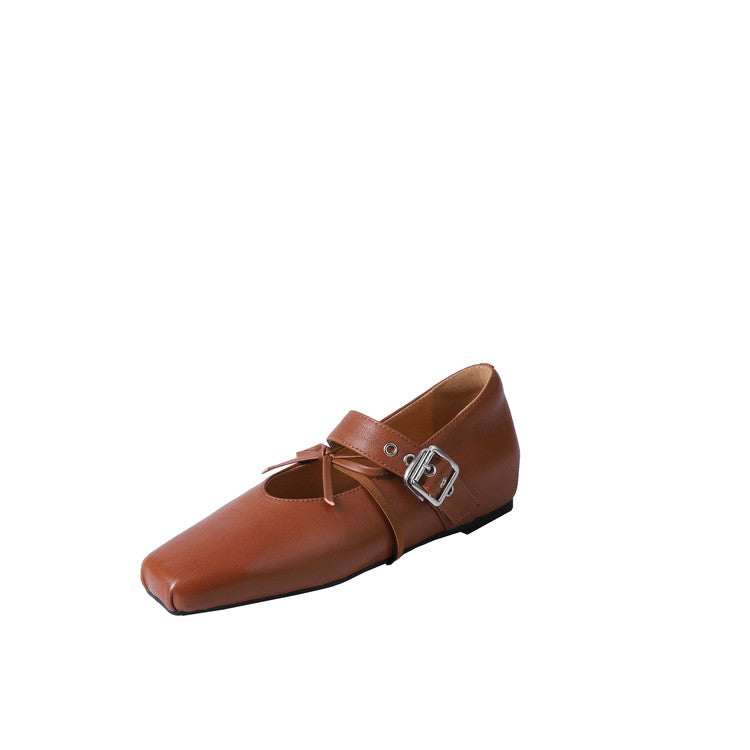 Karin Luna In Stock Spot Goods  Square Toe Internal Height Increase Detachable Bowknot
