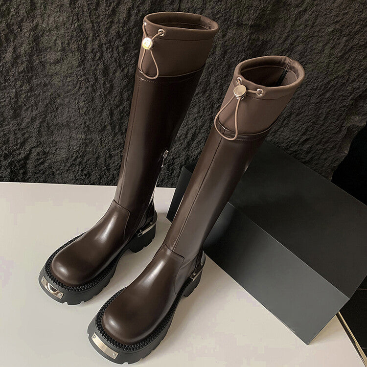 Karin Luna High Volume Bestseller  Comes with data plan included Front Metal Patch Drawstring design Full Cowhide Long Boots