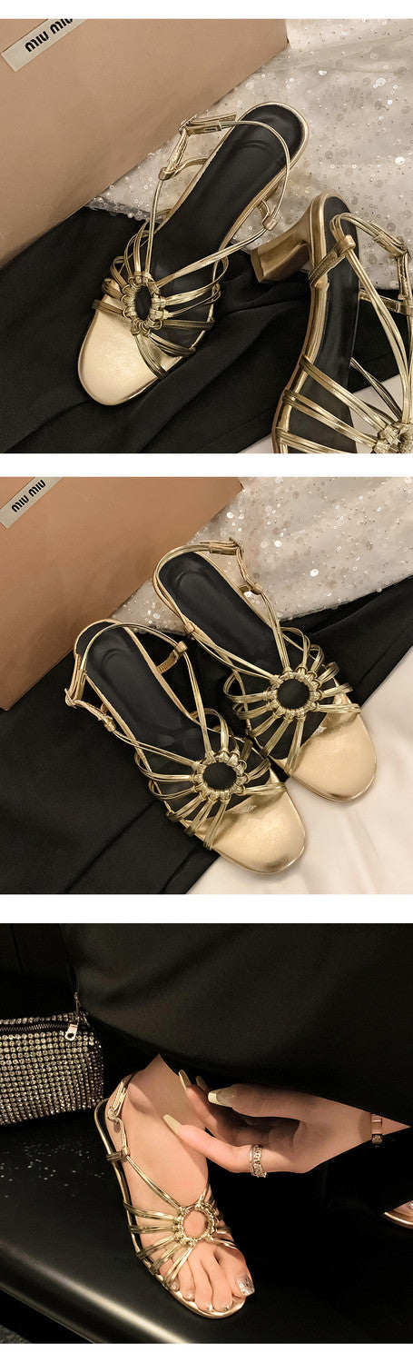 Karin Luna In Stock In Stock  Always in stock Classic French Style Open Toe High Heel Sandals