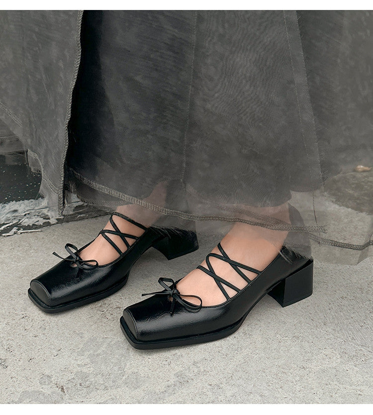 Karin Luna Hot Item Hot Item Xiaohongshu Hot Item  Comes with Bowknot Mary Jane Flats