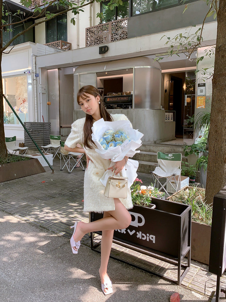 Karin Luna Flower of Wealth in the World~Says purple has a lot of charm Spot Goods Spot Goods  Three-Dimensional Camellia Elegant Sandals