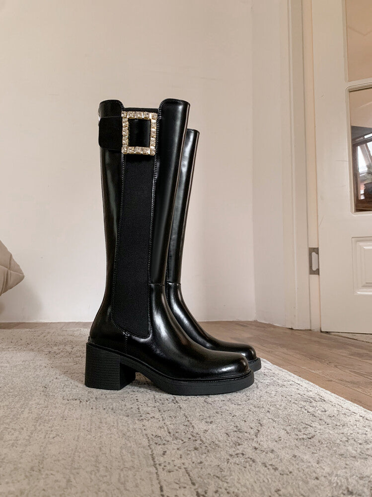 Karin Luna Bestseller Spot Goods Exquisiteness round Head Elastic Long Boots