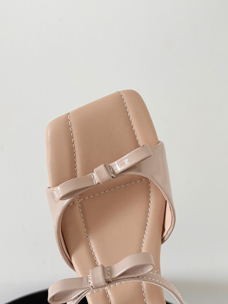 Karin Luna Hot Item Hot Item Self-Flow Square-Toe Irregular Heel Slippers