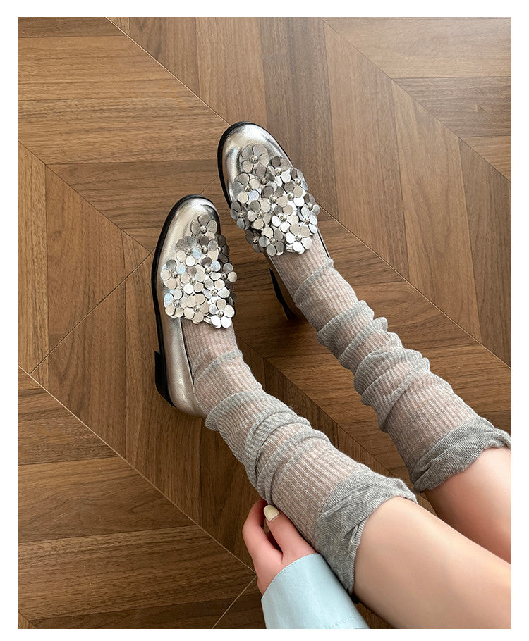 Karin Luna Casual Shoes Series~  Spot Goods In Stock Floral British Style Deep Mouth Single Shoes