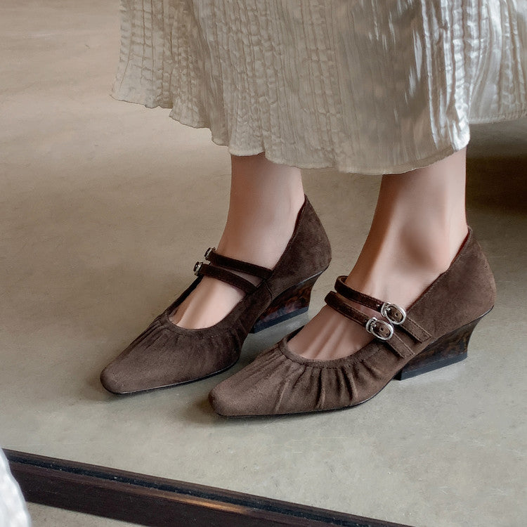 Karin Luna Full Leather Inside and Out Popular Element Amber Heel Elegant French Style Single Shoes