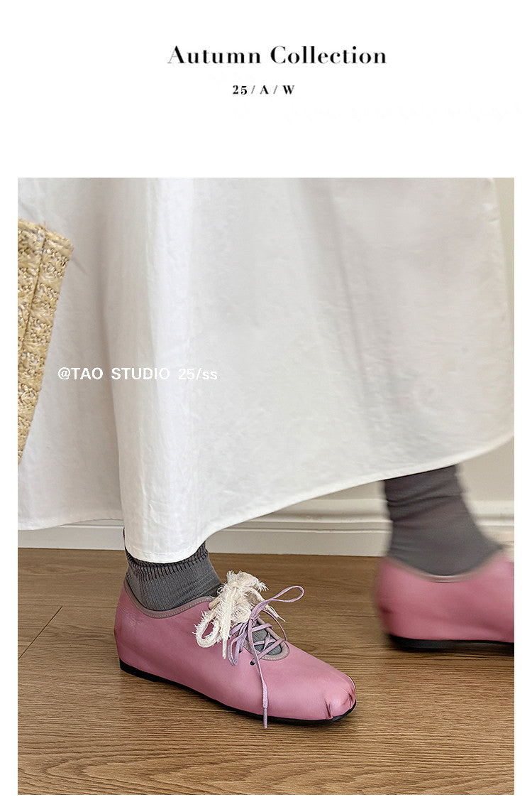 Karin Luna In Stock In Stock  Xiaohongshu Hot Sale Full Leather Round Toe Deep Mouth Single Shoes