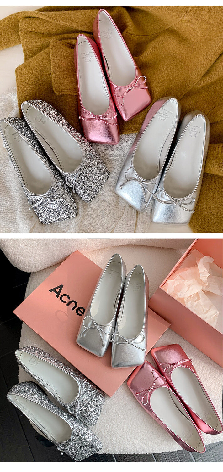 Karin Luna In Stock Spot Goods  Hurry up and grab this hot item!！Square-Toed Flat Granny Shoes