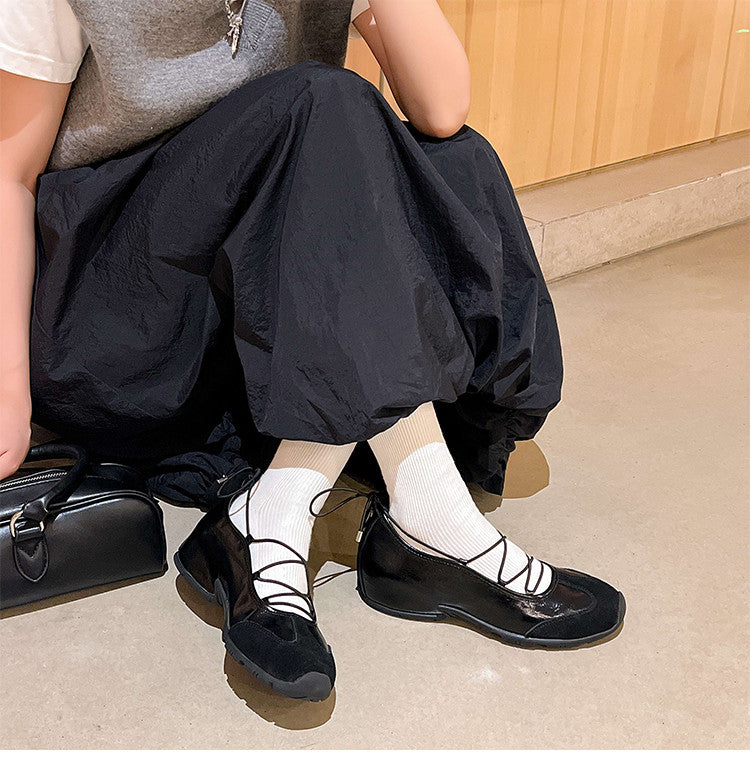 Karin Luna Basic Versatile British Style Casual Lace-up Flats
