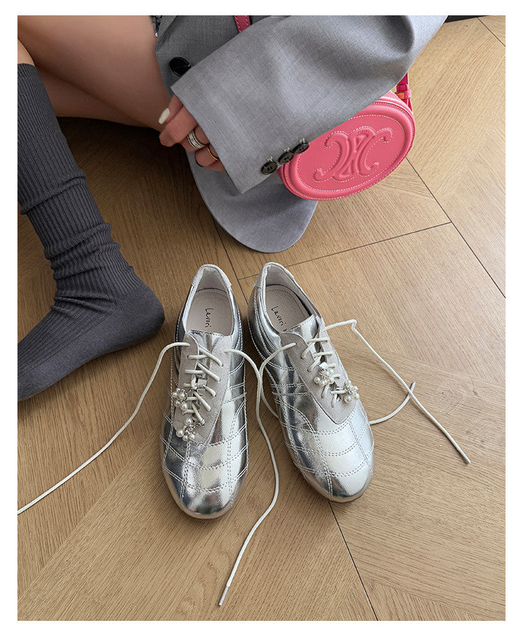 Karin Luna Casual Shoes Series~  In stock Xiaohongshu Hot-Selling Lace-Up Thick-Soled Deep Mouth Single Shoes