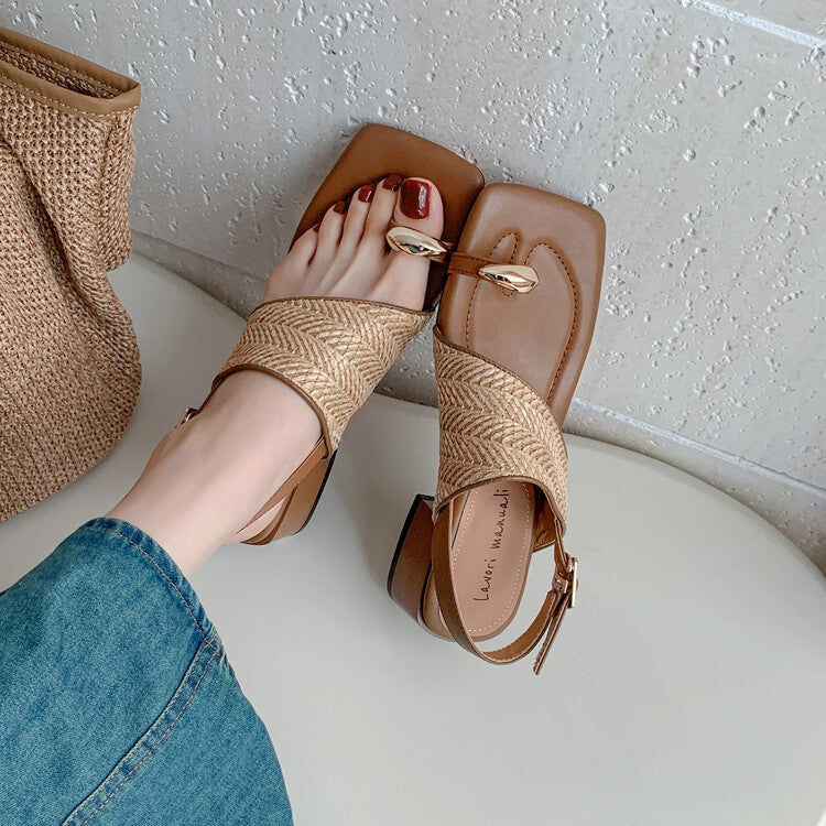 Karin Luna Hot Item Hot Item Spot Goods Featured Bestsellers Holiday Style Woven Sofa Sandals