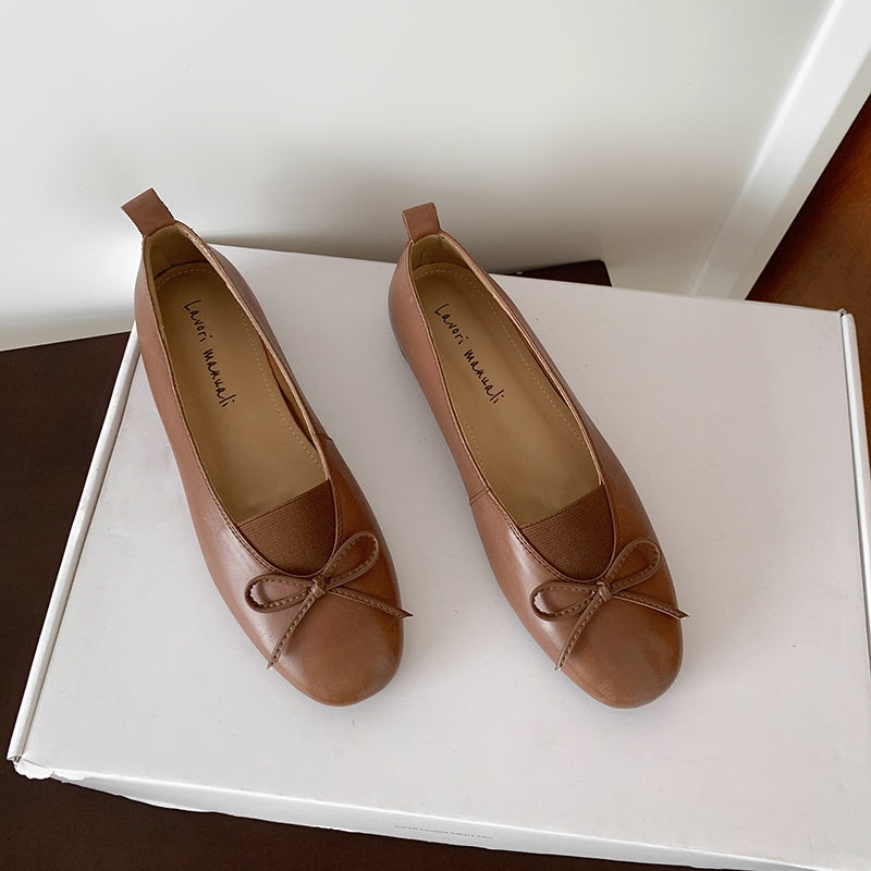 Karin Luna Full Layer Inside and Out~Basic Versatile Bow Hidden Heel Shoes