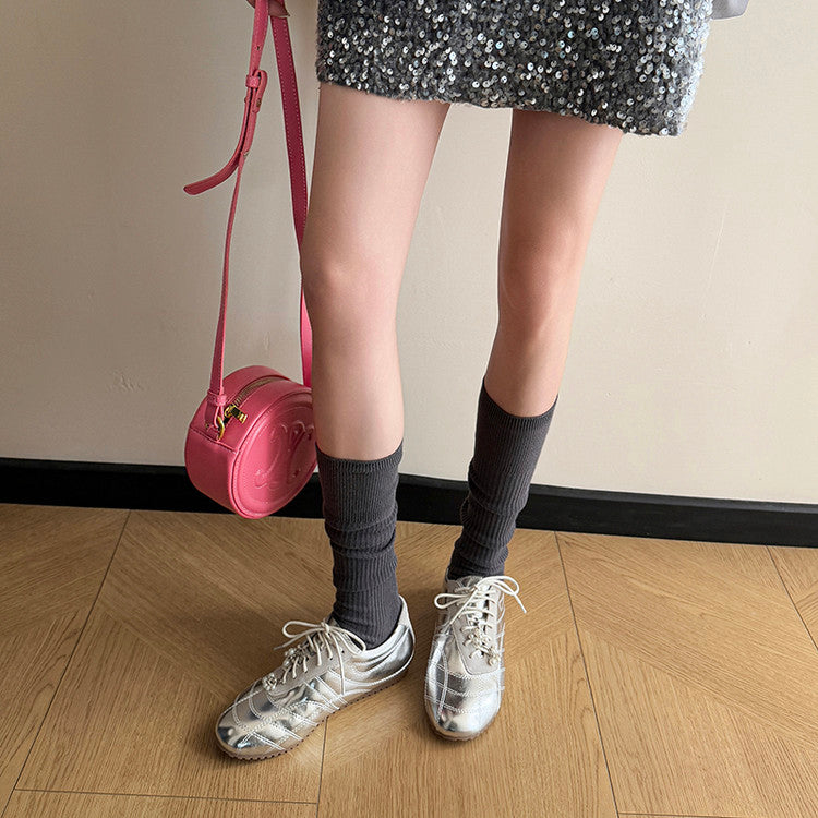 Karin Luna Casual Shoes Series~  In stock Xiaohongshu Hot-Selling Lace-Up Thick-Soled Deep Mouth Single Shoes