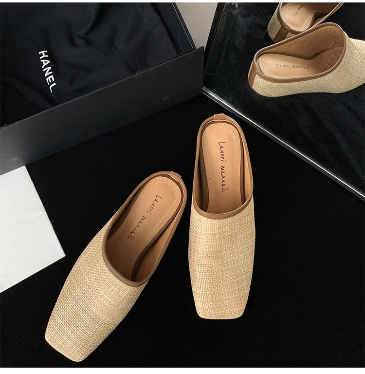 Karin Luna In Stock Spot Goods Baotou Vacation Style Height-Increasing Slippers