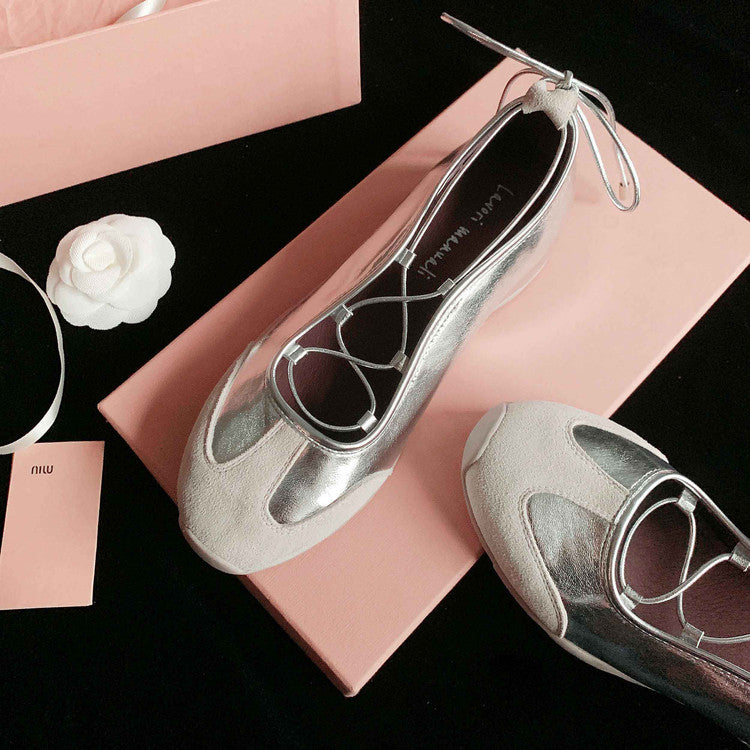Karin Luna Basic Versatile British Style Casual Lace-up Flats