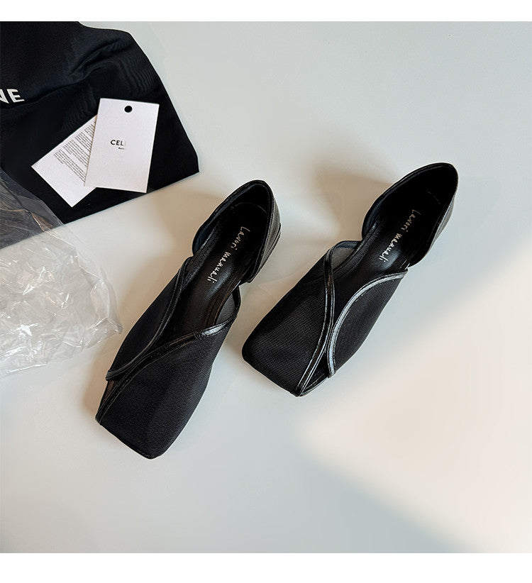 Karin Luna In Stock Spot Goods  Square Toe Mesh Sandals