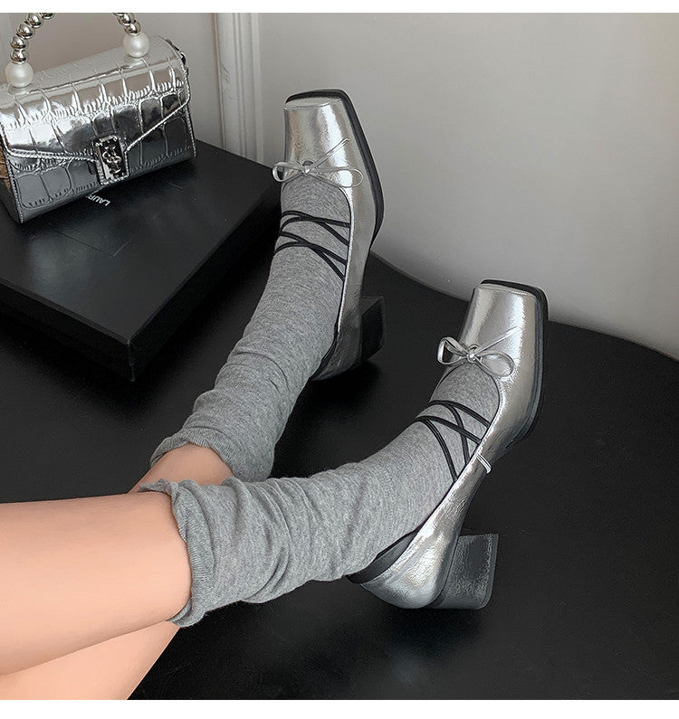 Karin Luna Hot Item Hot Item Xiaohongshu Hot Item  Comes with Bowknot Mary Jane Flats