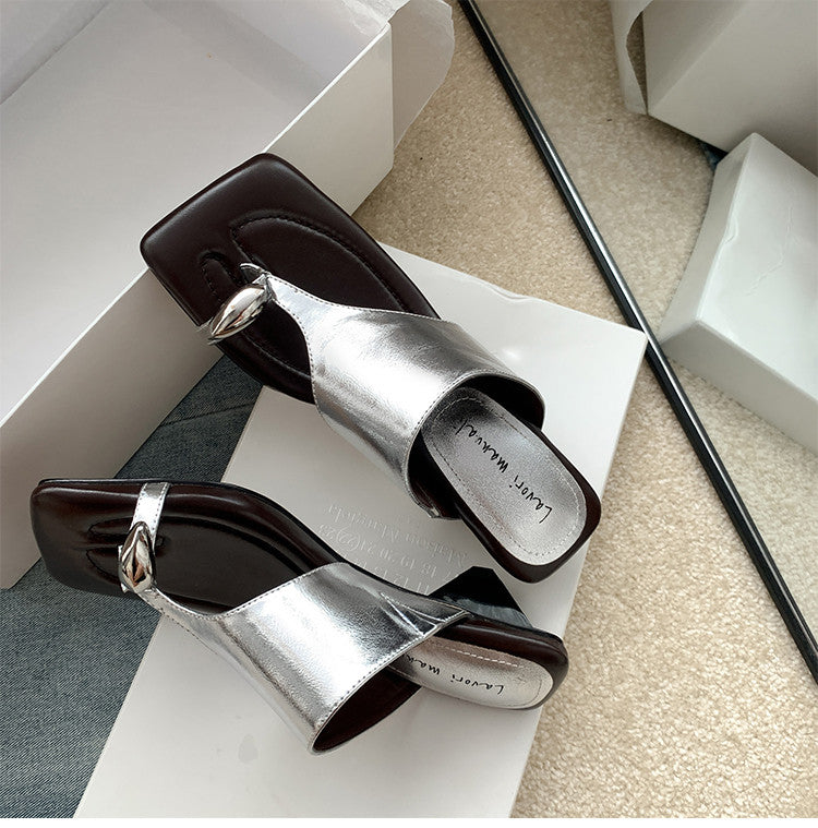 Karin Luna In Stock  Spot Goods   Casual Style Square Toe Slip-On Super Comfortable Slippers