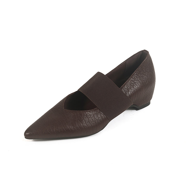 Karin Luna  Popular Pointed Toe Hidden Heel Strap Single Shoes