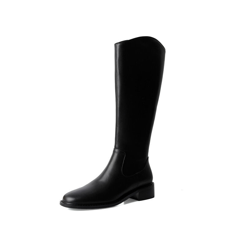 Karin Luna In Stock  Cowhide Niche Versatile Style Knight Boots