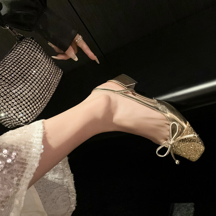 Karin Luna In Stock Spot Goods  Square Head Butterfly Knot Square Toe Unique Gretel Sandals