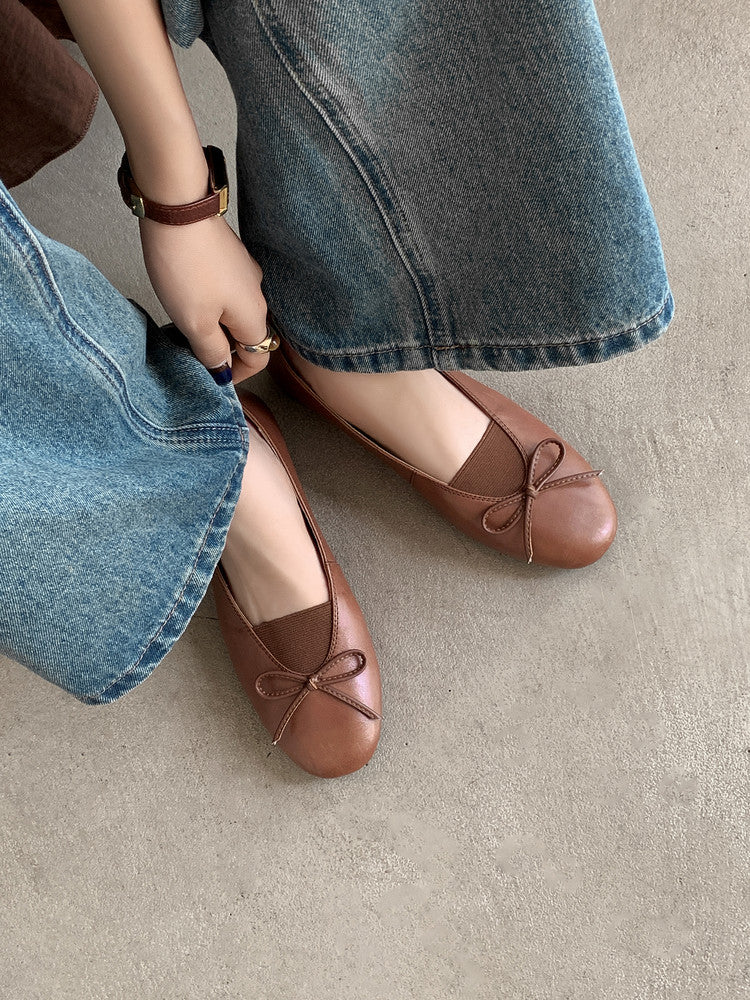 Karin Luna Full Layer Inside and Out~Basic Versatile Bow Hidden Heel Shoes