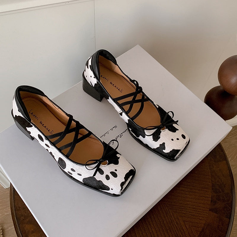 Karin Luna Hot Item Hot Item Xiaohongshu Hot Item  Comes with Bowknot Mary Jane Flats