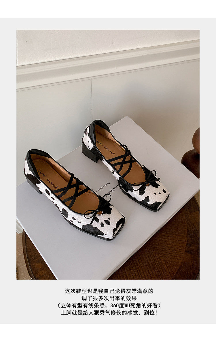 Karin Luna Hot Item Hot Item Xiaohongshu Hot Item  Comes with Bowknot Mary Jane Flats