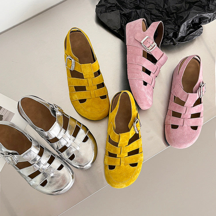 Karin Luna Full Layer Inside and Out~Basic Versatile Perforated Round Toe Birkenstock Shoes