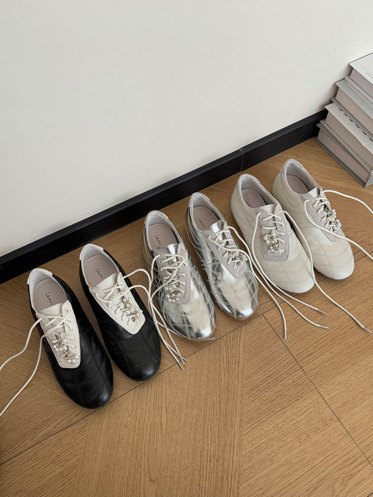 Karin Luna Casual Shoes Series~  In stock Xiaohongshu Hot-Selling Lace-Up Thick-Soled Deep Mouth Single Shoes