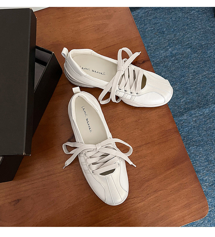 Karin Luna Casual Shoes Series~  In Stock Hot-Selling Versatile Lace-Up Casual Deep Mouth Flats