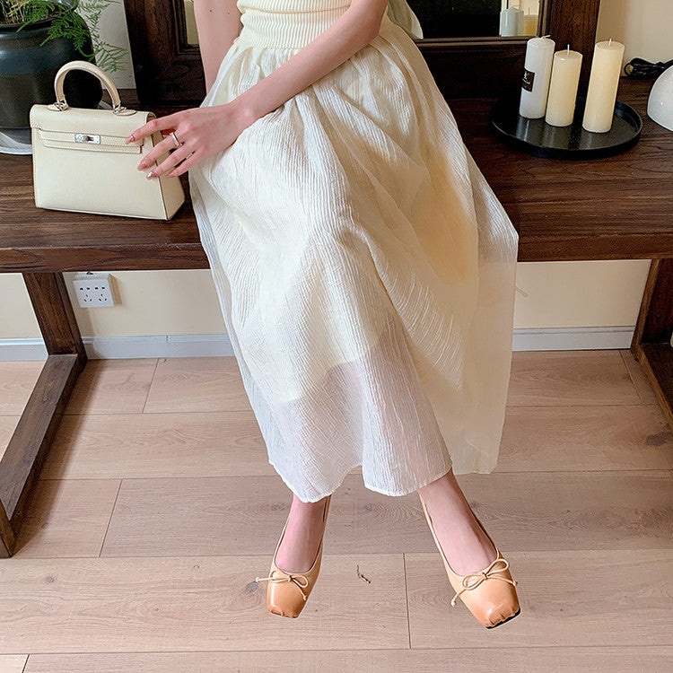 Karin Luna In Stock In Stock ~Full leather inside and out Pig Nose Bow Retro Thick Heel Mary Jane Shoes