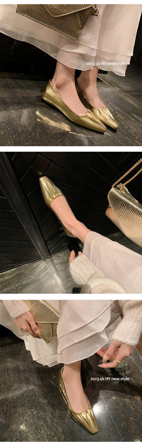 Karin Luna In Stock Spot Goods    Vintage Classic Style Shallow Mouth Single Shoes