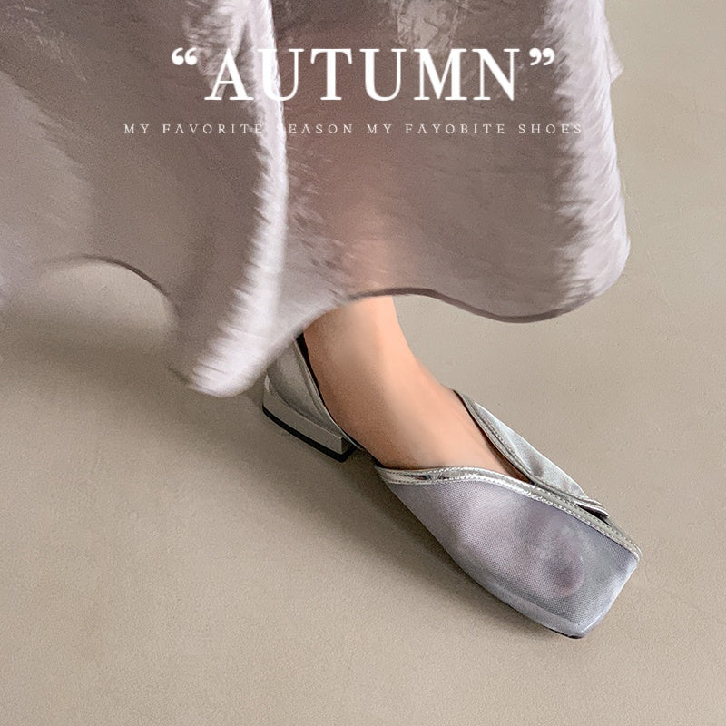 Karin Luna In Stock Spot Goods  Square Toe Mesh Sandals
