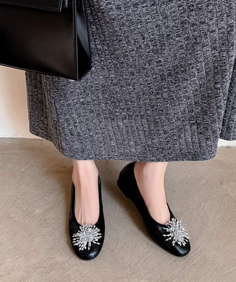 Karin Luna Full Leather Inside and Out~Gorgeous Fireworks Flat Granny Shoes