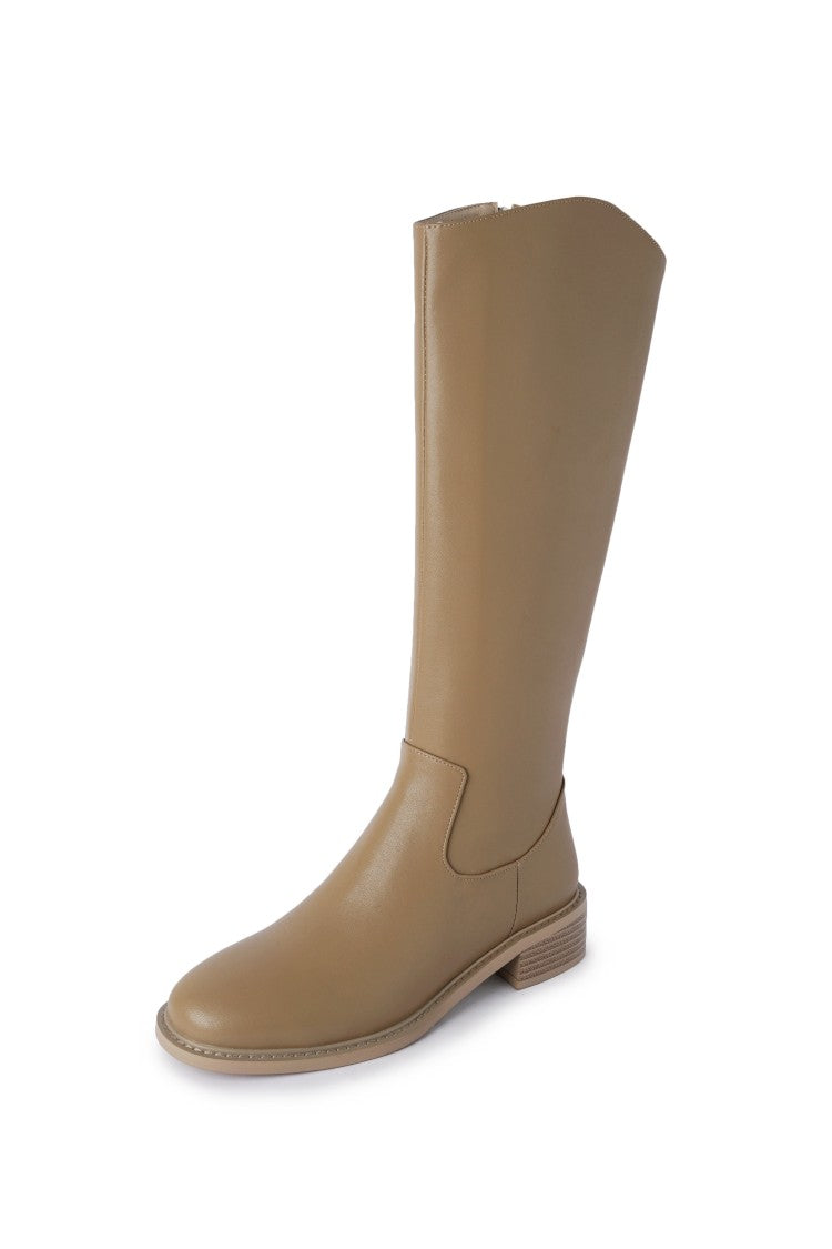 Karin Luna Internet Celebrity Photo  Best-selling in stock Full Leather Basic Long Boots  Winter Essential Combat Boots