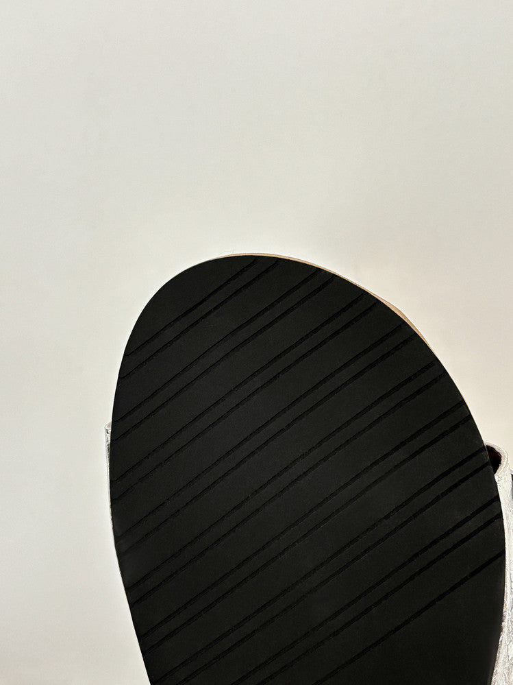 Karin Luna   Casual Style   Thick Sole Belt Buckle Slide Sandals