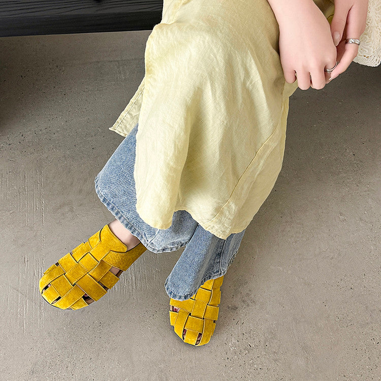 Karin Luna Full Layer Inside and Out~Basic Versatile Perforated Round Toe Birkenstock Slippers