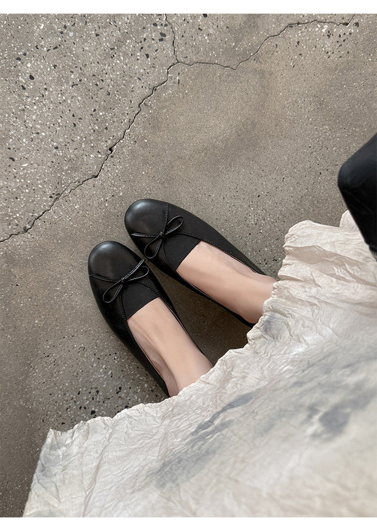 Karin Luna Full Layer Inside and Out~Basic Versatile Bow Hidden Heel Shoes
