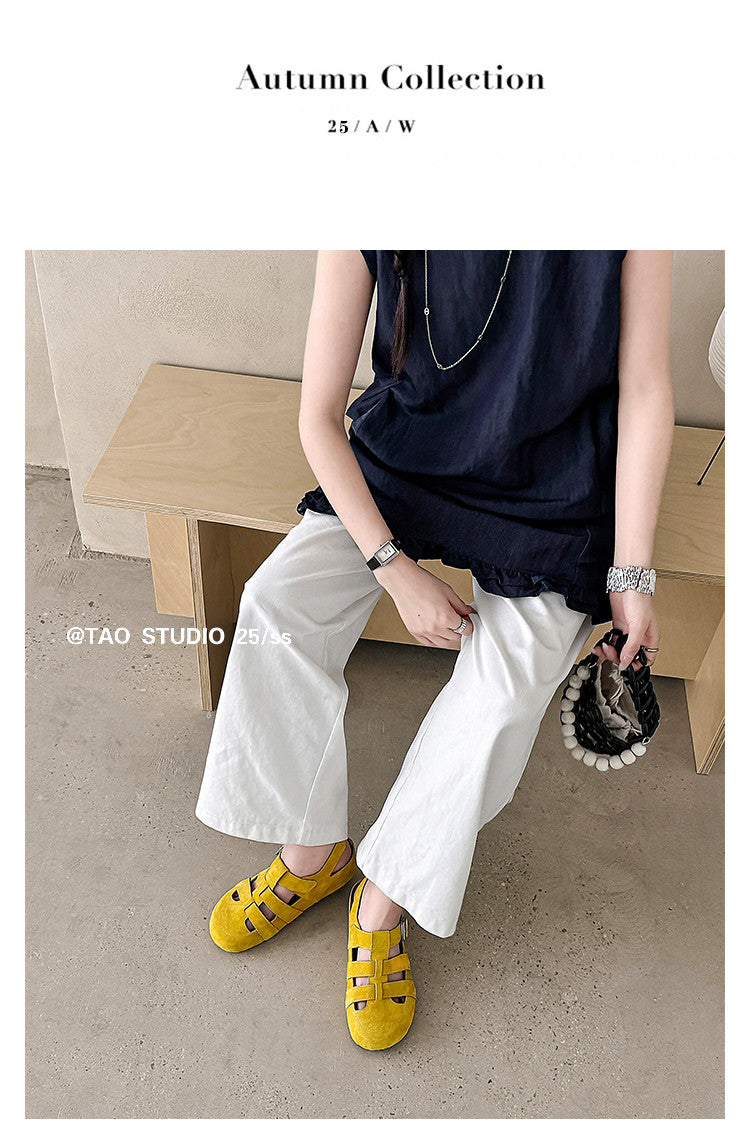 Karin Luna Full Layer Inside and Out~Basic Versatile Perforated Round Toe Birkenstock Shoes
