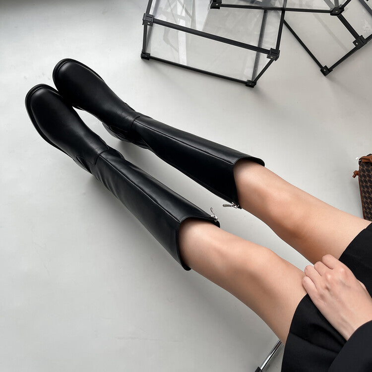 Karin Luna In Stock  Cowhide Niche Versatile Style Knight Boots