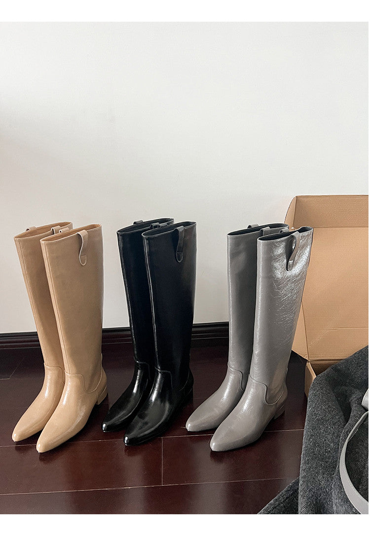 Karin Luna In Stock In Stock Classic Slip-On Straight Long Boots