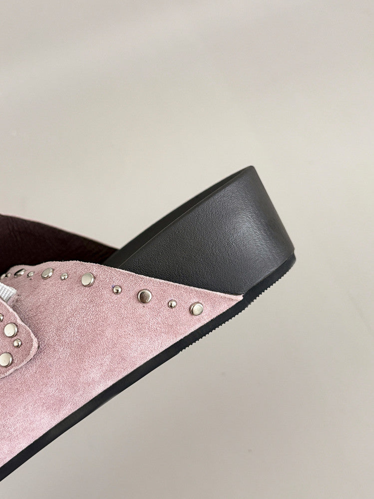Karin Luna In Stock Spot Goods Casual Thick-Soled Belt Buckle Slippers