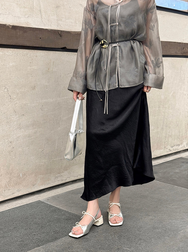 Karin Luna In Stock Spot Goods Square Toe Double Bow Thick Heel Sandals