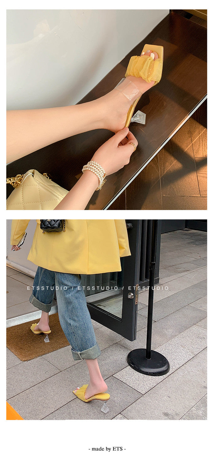 Karin Luna In Stock Spot Goods The feeling of summer Breathable Organza Elegant Slippers