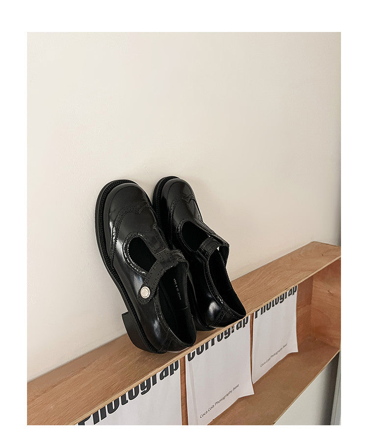 Karin Luna In Stock Spot Goods  Color Matching t Round Toe British Style Single Shoes