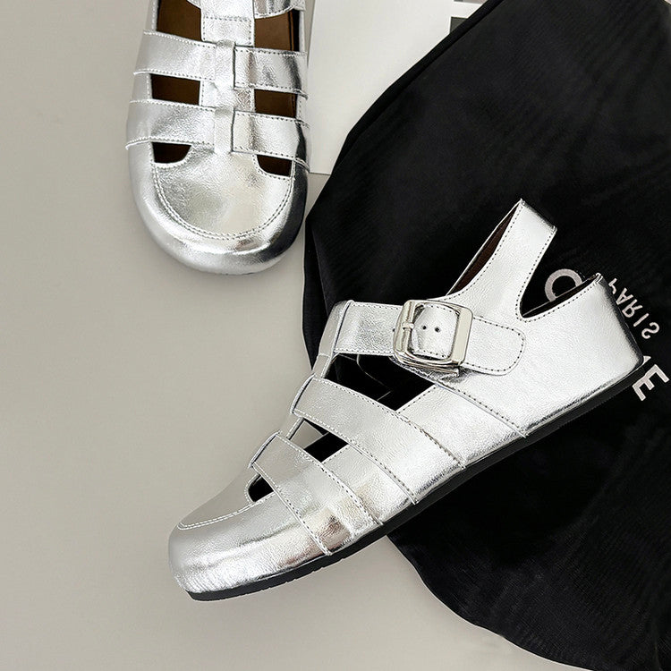 Karin Luna Full Layer Inside and Out~Basic Versatile Perforated Round Toe Birkenstock Shoes
