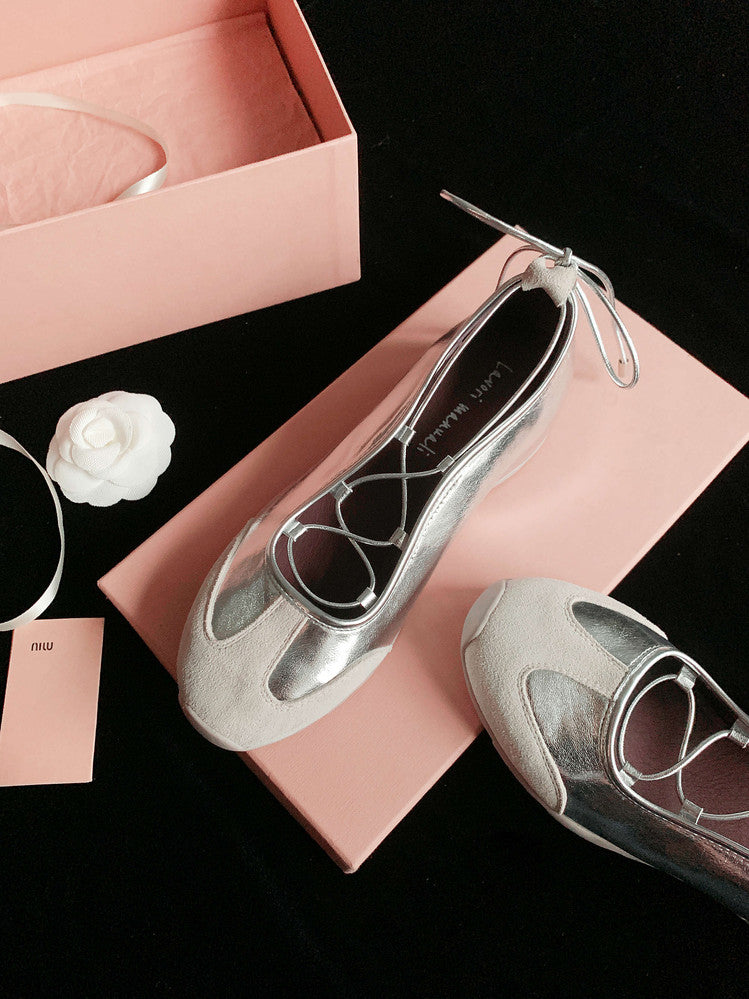 Karin Luna Basic Versatile British Style Casual Lace-up Flats